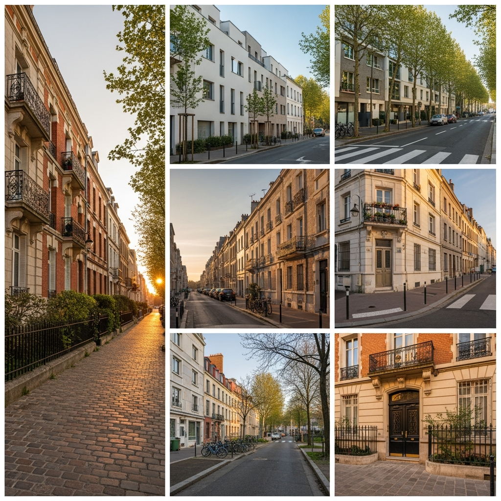 Vue d’un quartier résidentiel de Montreuil à proximité du bois de Vincennes