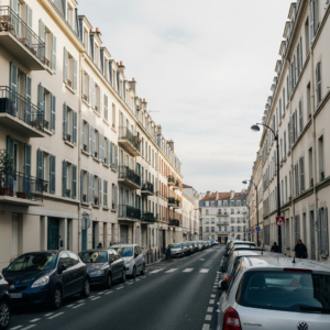 Vue de l'immobilier à Montreuil près de la station de métro Porte de Montreuil