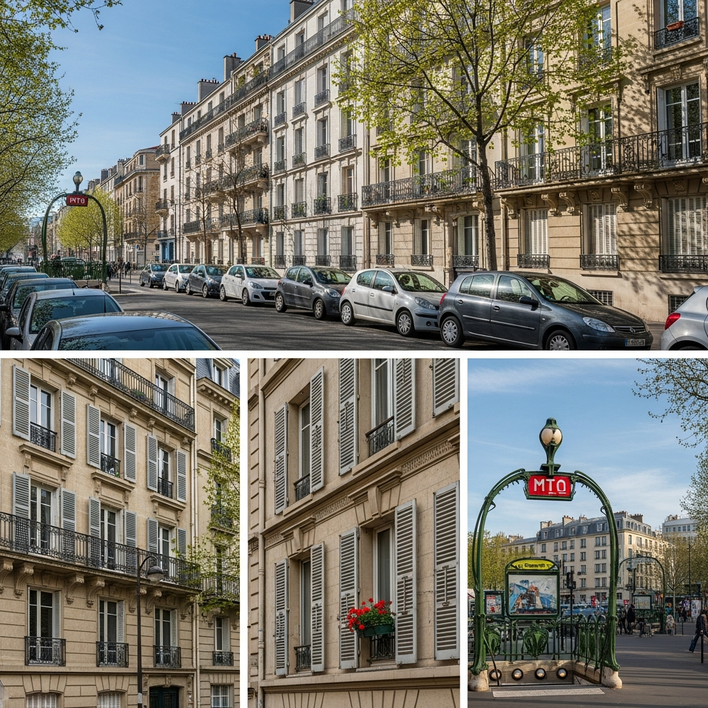 Vue du quartier autour du métro Croix de Chavaux