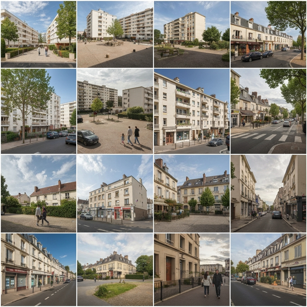 Vue du quartier Signac Murs à Pêches à Montreuil, idéal pour les familles