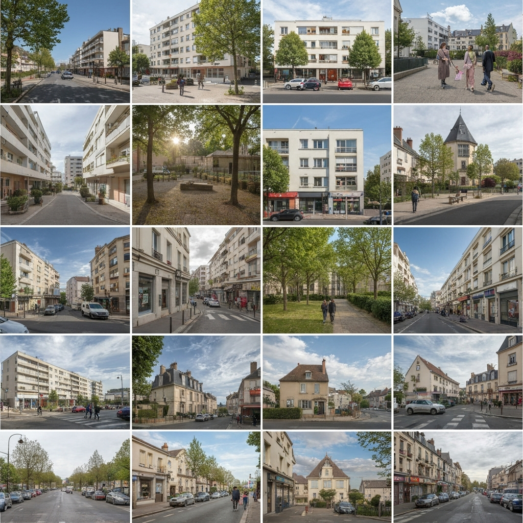 Vue extérieure d'une maison à Montreuil pour estimation