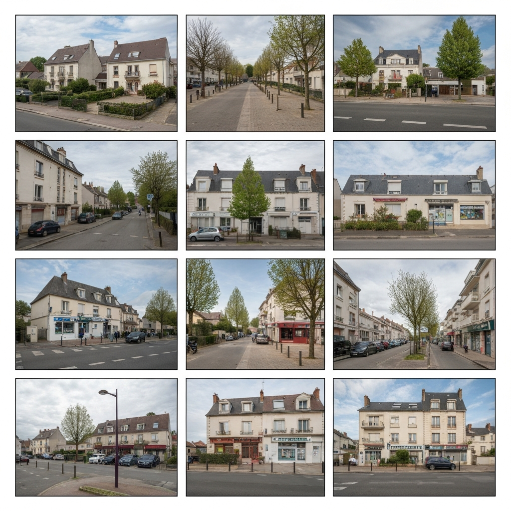 Vue aérienne du quartier Solidarité Carnot à Montreuil