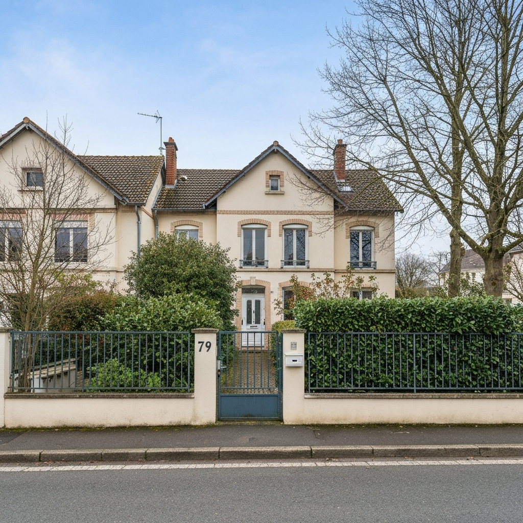 Vue panoramique de Montreuil avec des maisons résidentielles, symbolisant l'estimation de bien en succession