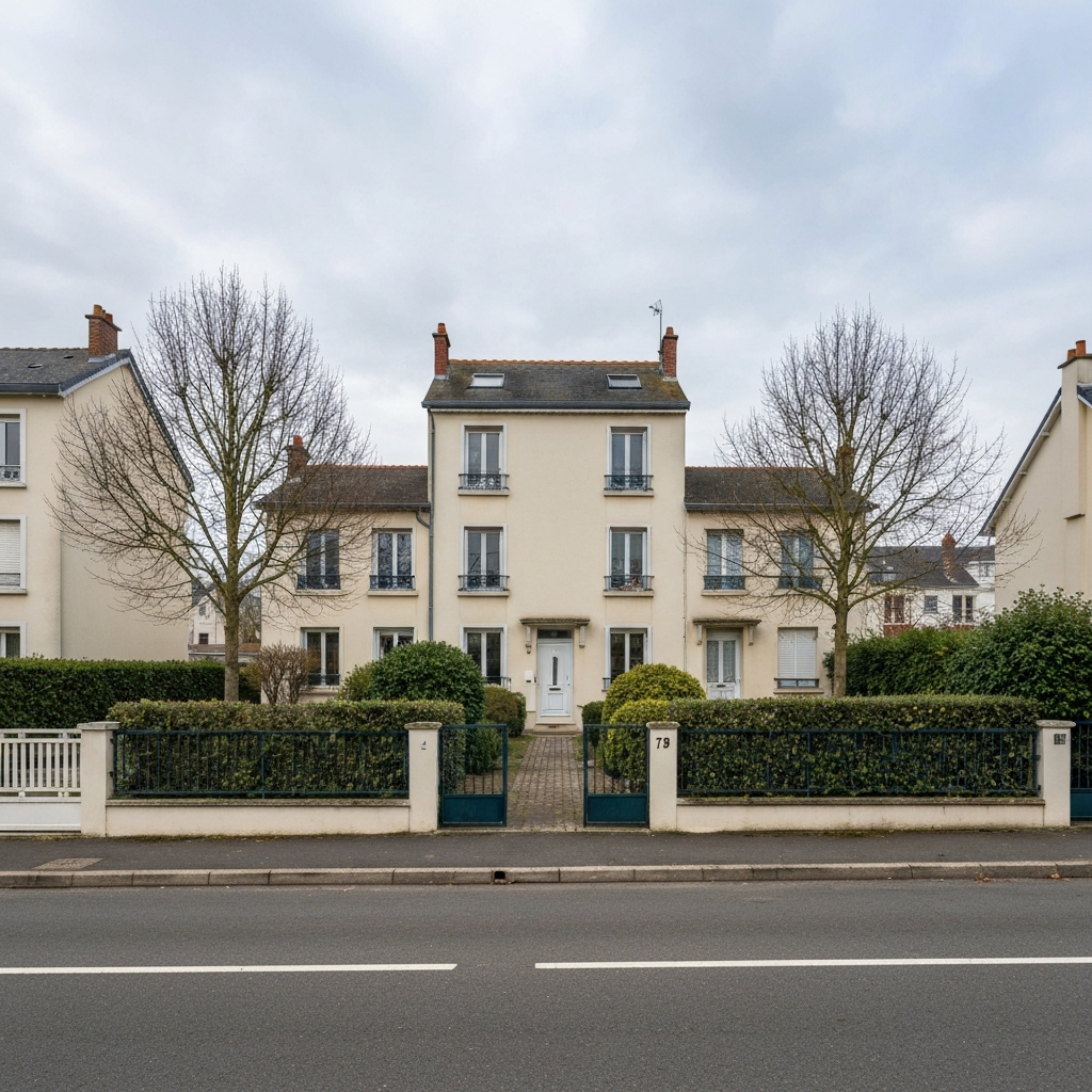 Vue aérienne d'un terrain à Montreuil en attente d'estimation
