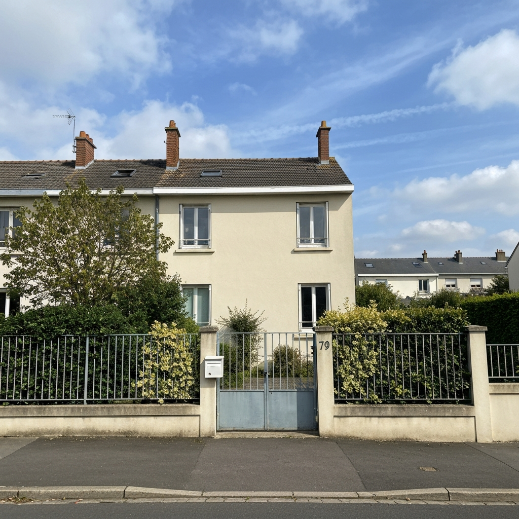 Vue du quartier Solidarité Carnot à Montreuil avec des moyens de transport visibles