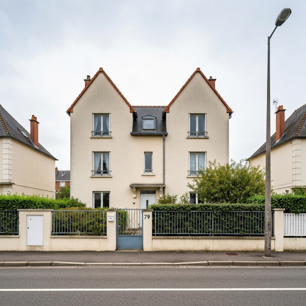 Vue aérienne d'un quartier résidentiel à Montreuil avec des écoles à proximité
