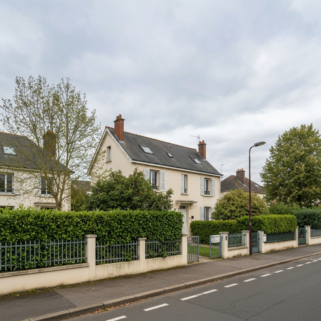 Vue de la rue Franklin à Montreuil avec des bâtiments résidentiels
