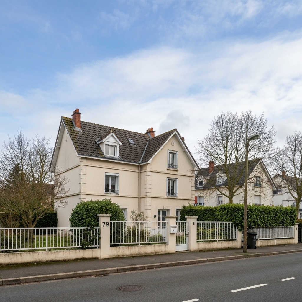 Vue aérienne de Montreuil avec le Parc Floral en arrière-plan