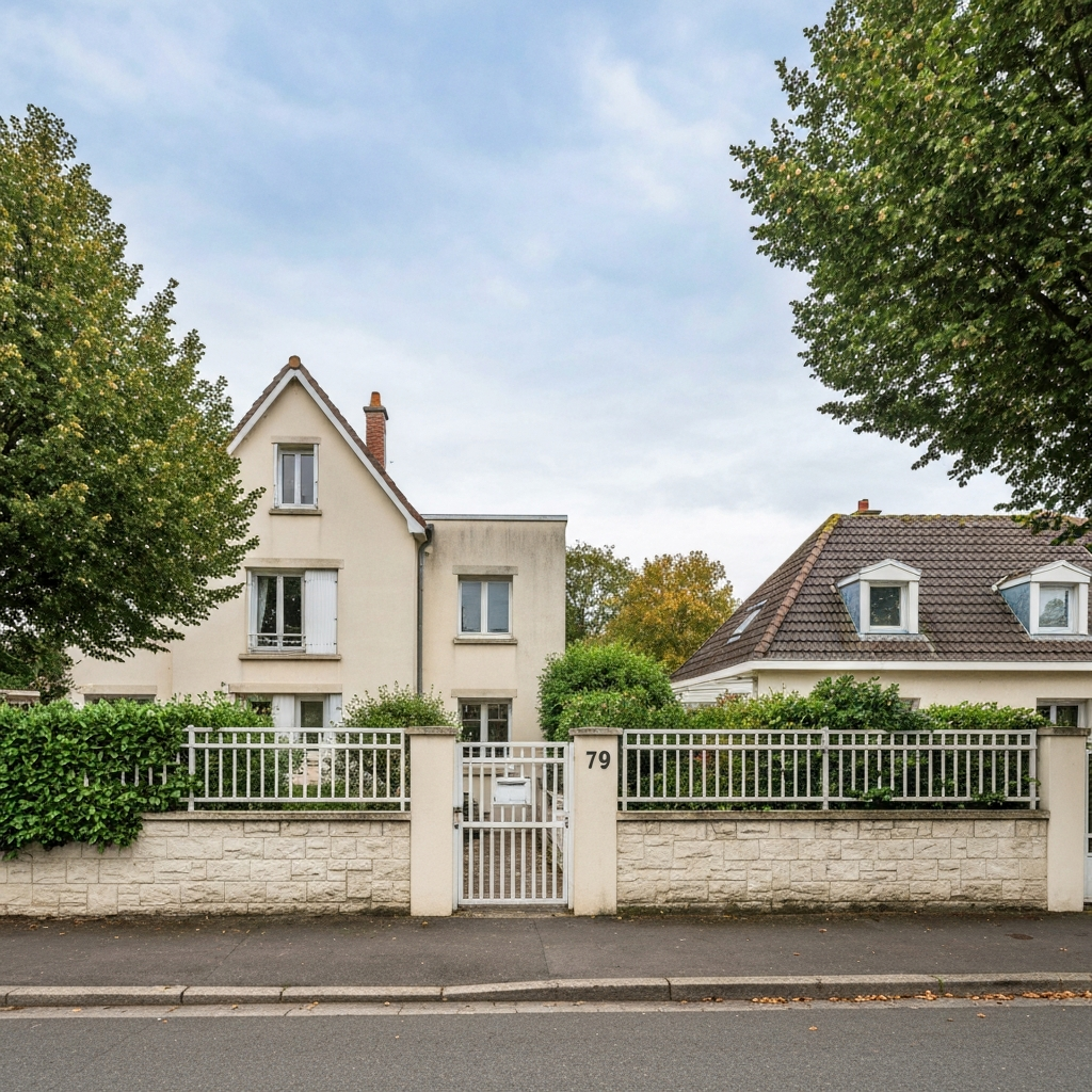 Vue d'une maison à Bel Air, Montreuil, dans le cadre d'une estimation immobilière